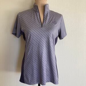 Nike Golf Top Tour Performance Women M Purple Dri Fit 2015 US Open Chambers Bay